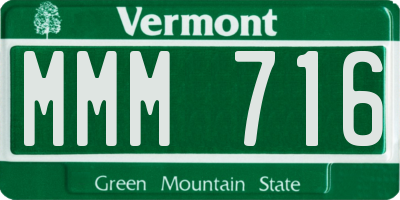 VT license plate MMM716