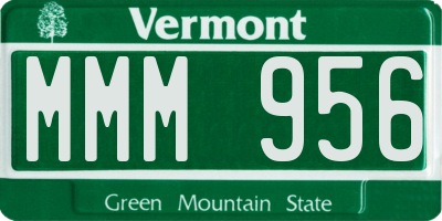 VT license plate MMM956