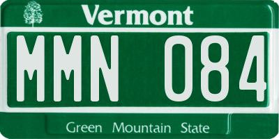 VT license plate MMN084