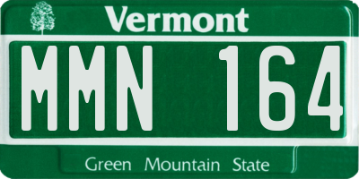 VT license plate MMN164