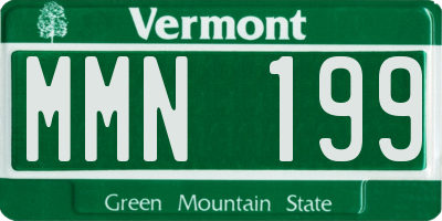 VT license plate MMN199