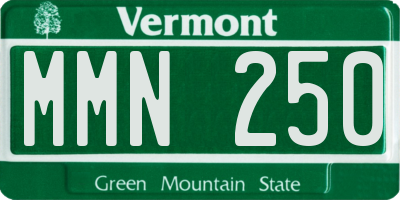 VT license plate MMN250
