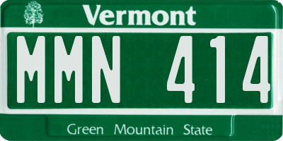 VT license plate MMN414
