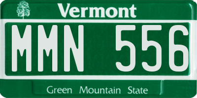 VT license plate MMN556