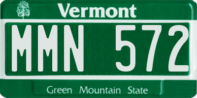 VT license plate MMN572