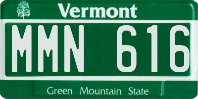 VT license plate MMN616