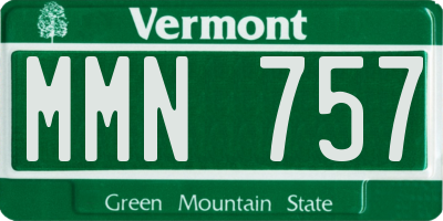 VT license plate MMN757
