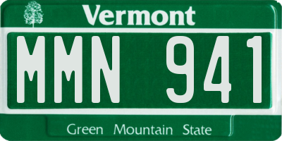 VT license plate MMN941