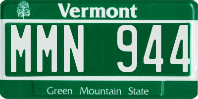 VT license plate MMN944