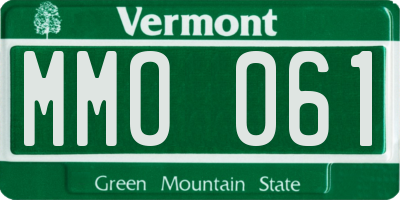 VT license plate MMO061