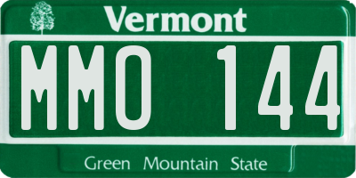 VT license plate MMO144