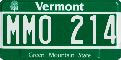 VT license plate MMO214