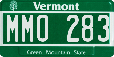 VT license plate MMO283