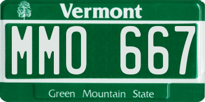 VT license plate MMO667