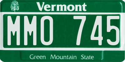 VT license plate MMO745