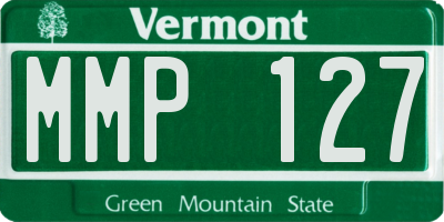 VT license plate MMP127