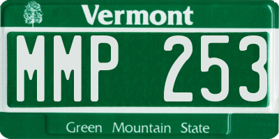VT license plate MMP253