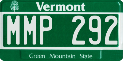 VT license plate MMP292
