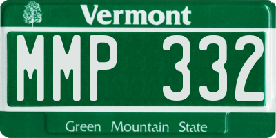 VT license plate MMP332