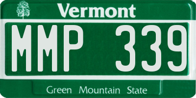 VT license plate MMP339