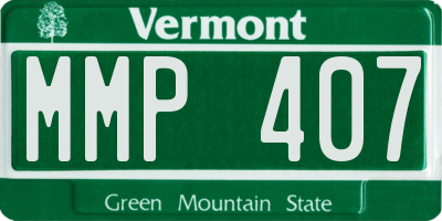 VT license plate MMP407