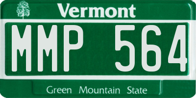 VT license plate MMP564