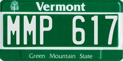 VT license plate MMP617