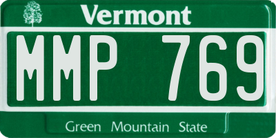 VT license plate MMP769