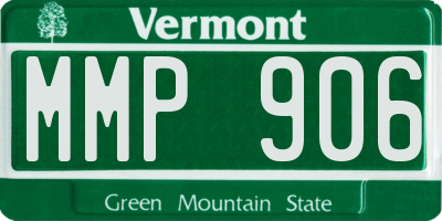VT license plate MMP906