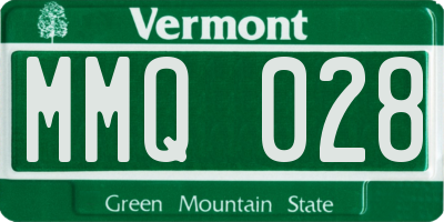 VT license plate MMQ028