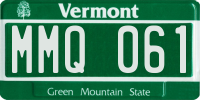 VT license plate MMQ061