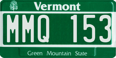 VT license plate MMQ153