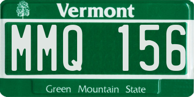 VT license plate MMQ156