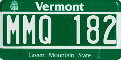 VT license plate MMQ182