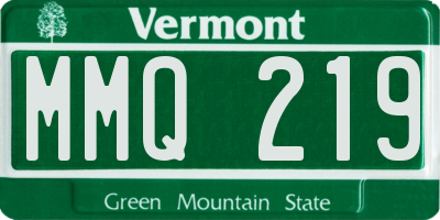 VT license plate MMQ219