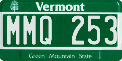 VT license plate MMQ253