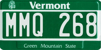 VT license plate MMQ268