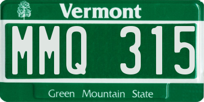 VT license plate MMQ315