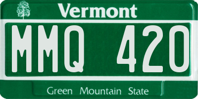 VT license plate MMQ420