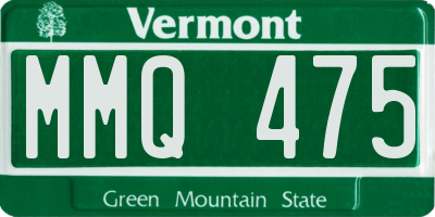 VT license plate MMQ475