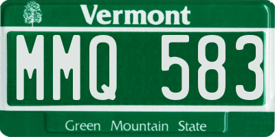 VT license plate MMQ583