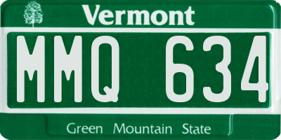 VT license plate MMQ634