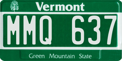 VT license plate MMQ637