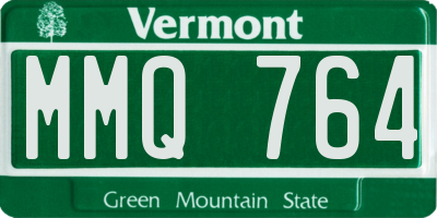 VT license plate MMQ764