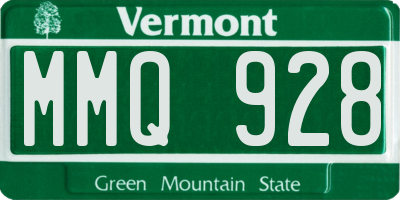 VT license plate MMQ928