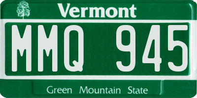 VT license plate MMQ945