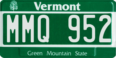VT license plate MMQ952
