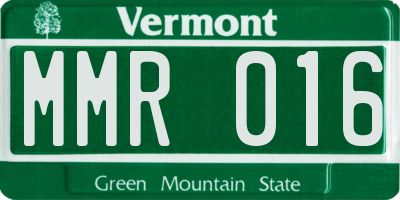 VT license plate MMR016