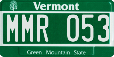 VT license plate MMR053