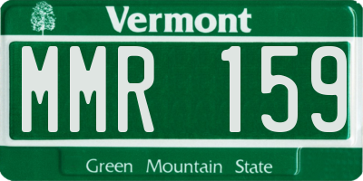 VT license plate MMR159